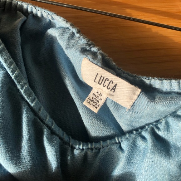 Chambray-style Strapless Jumpsuit - Picture 3 of 4